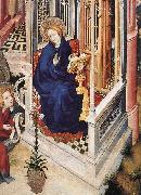 BROEDERLAM, Melchior The Annunciation (detail ff oil on canvas